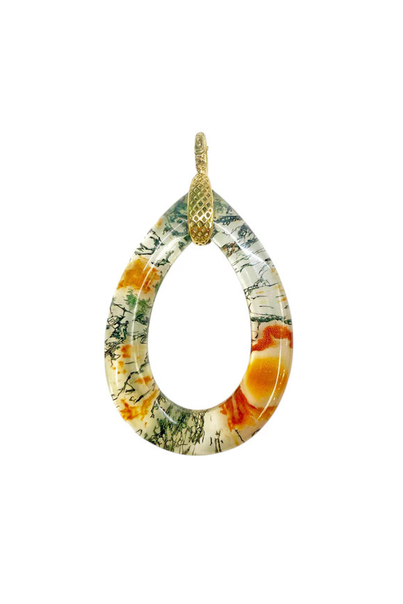 Ray Griffiths Moss Agate & Quartz Triplet Pendant