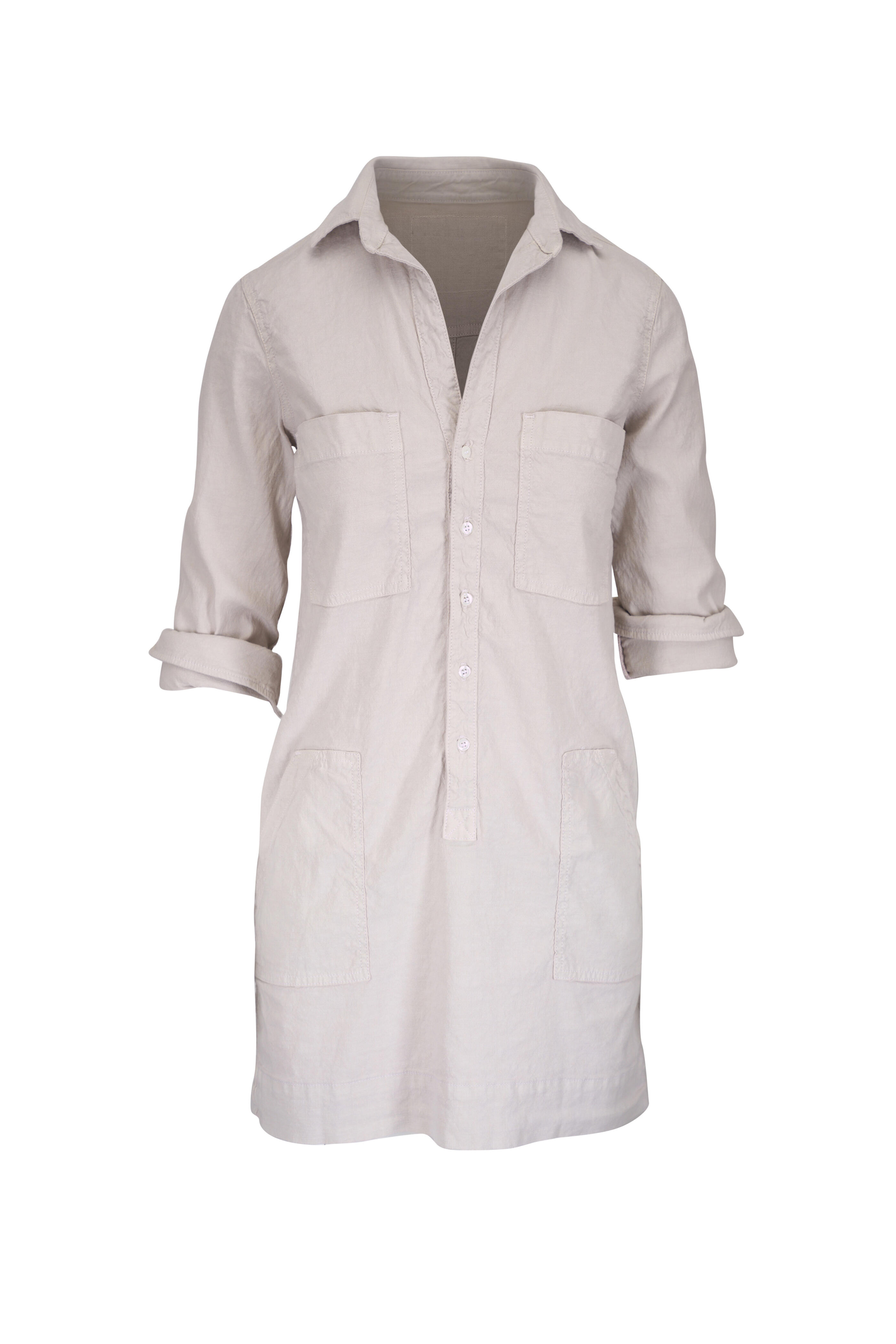 Frank & Eileen - Cement Southern Ireland Long Sleeve Playsuit Dress