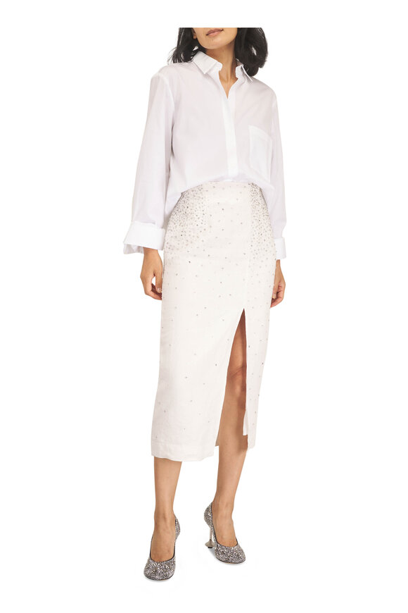 TWP New Morning After White Cotton Button Down Shirt - view 1