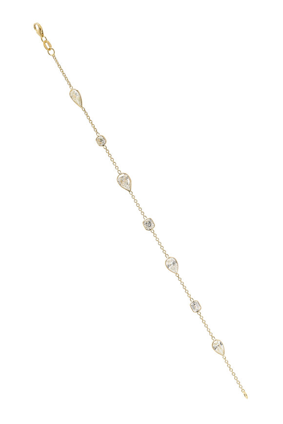 Lowy & Co Yellow Gold Diamond Chain Bracelet