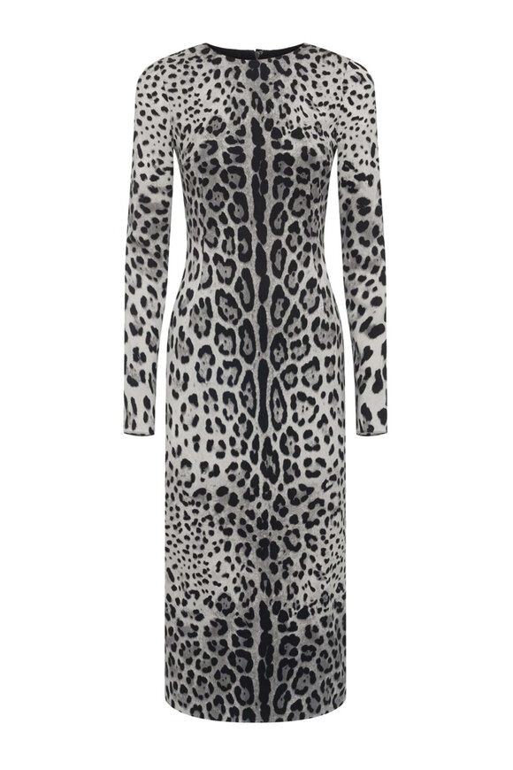 DOLCE & GABBANA スクエアネックミティトレス F6CNYTFUGRE M1512 Dolce & Gabbana - Lilac Wool Mini Dress | Mitchell Stores