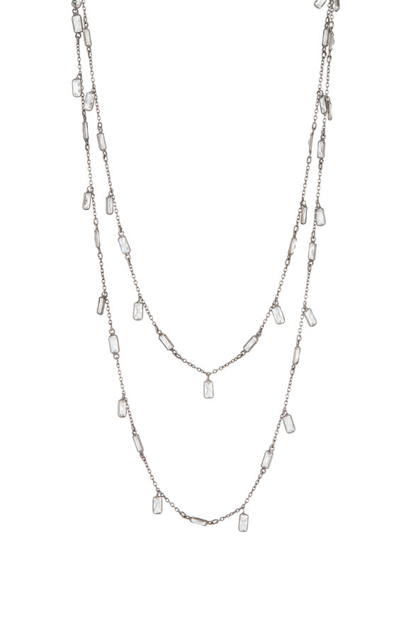 Loriann - Sterling Silver Crystal Dangle Accessory Chain