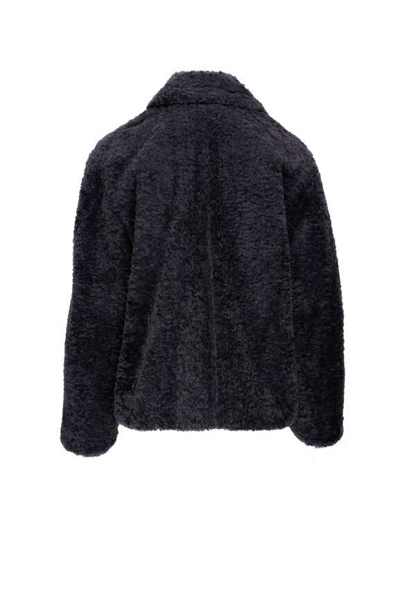 Vince - Obsidian Wavy Faux Fur Jacket 