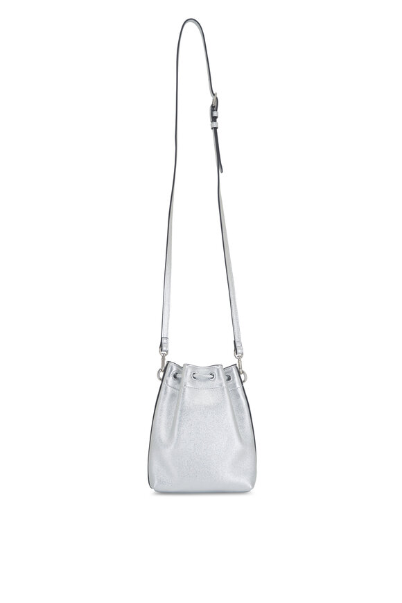 Jimmy Choo - Bon Bon Silver Metallic Leather Bucket Bag