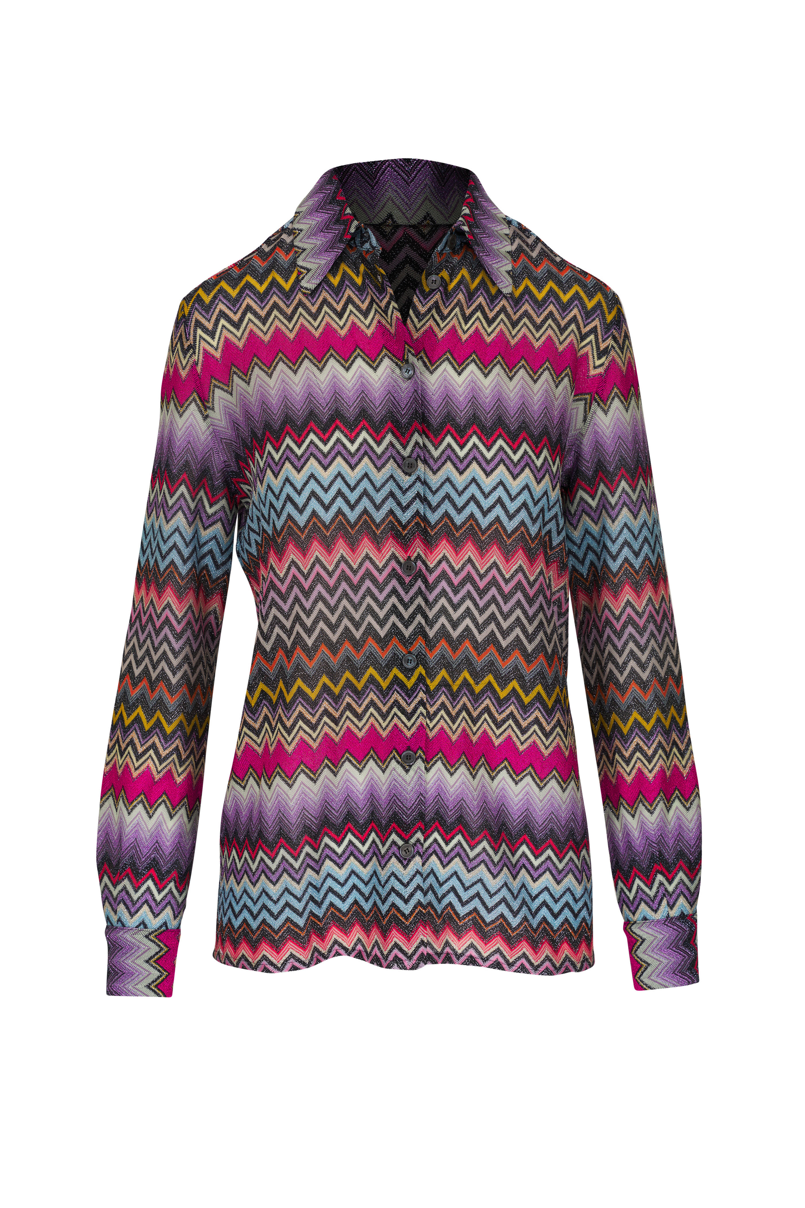 Missoni - Mulitcolor Cheveron Button Down Blouse