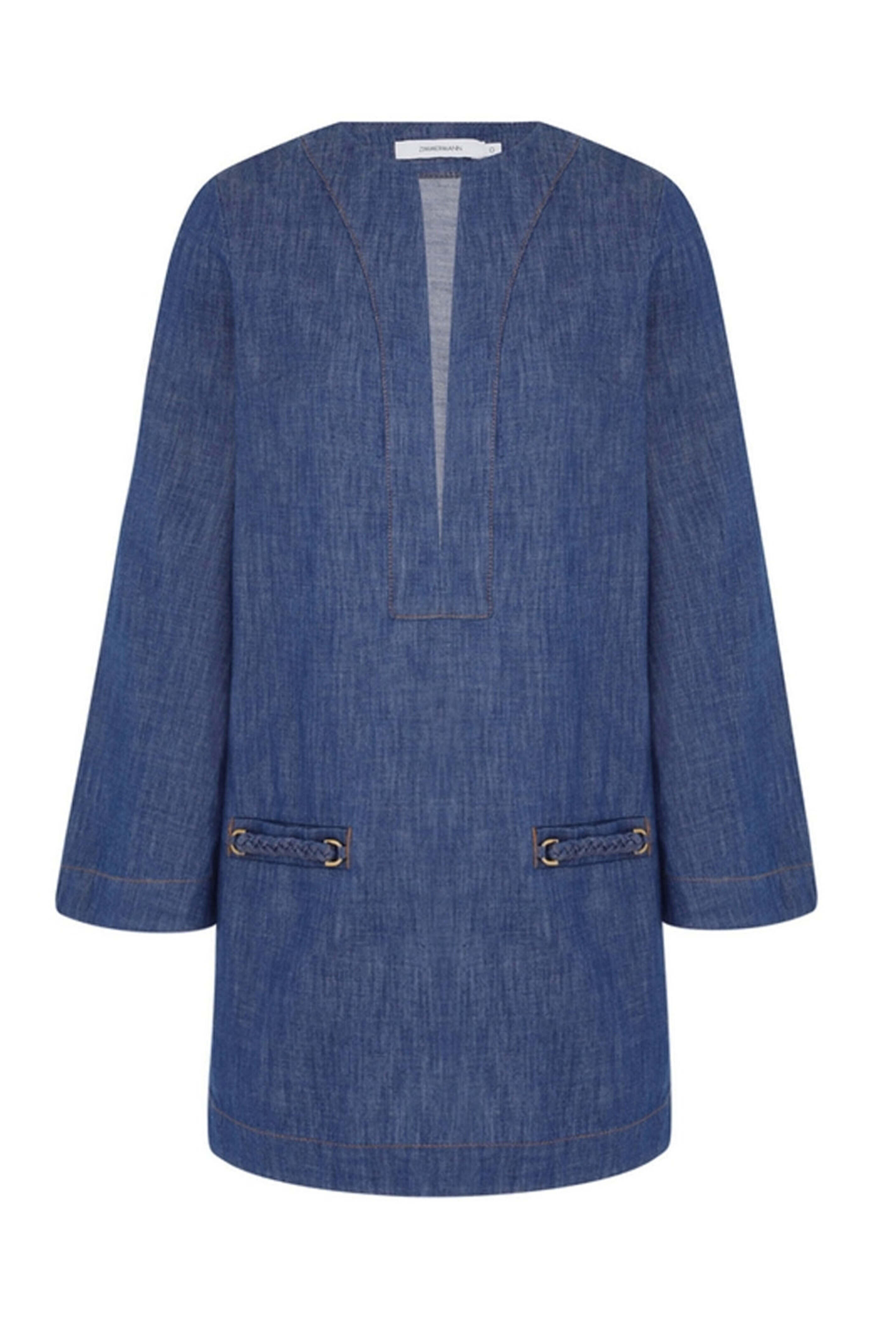 Zimmermann - Railway Blue Wylie Denim Tunic | Mitchell Stores