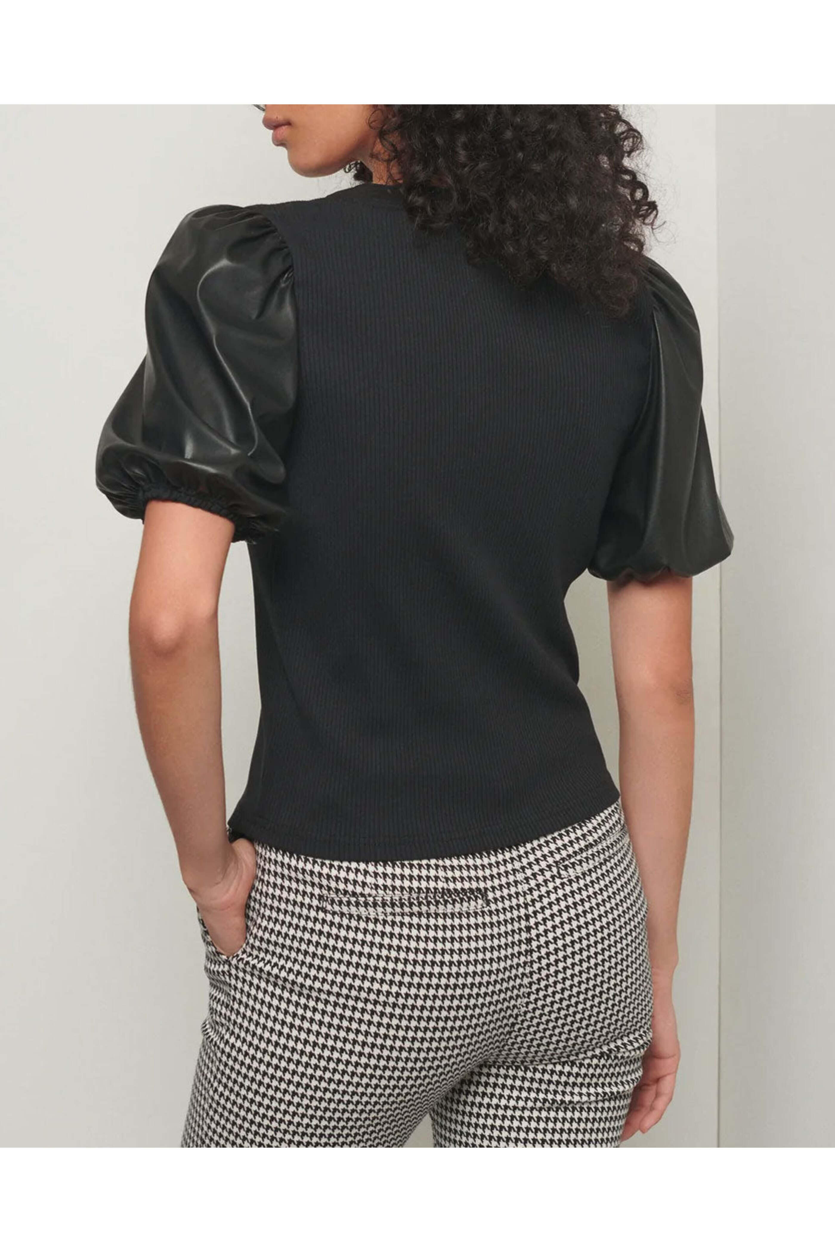 Derek Lam - Black Amber Mixed Media Shirt