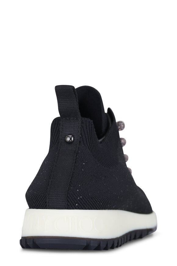 Jimmy Choo - Veles X Black Mix Crochet Knit Sneaker