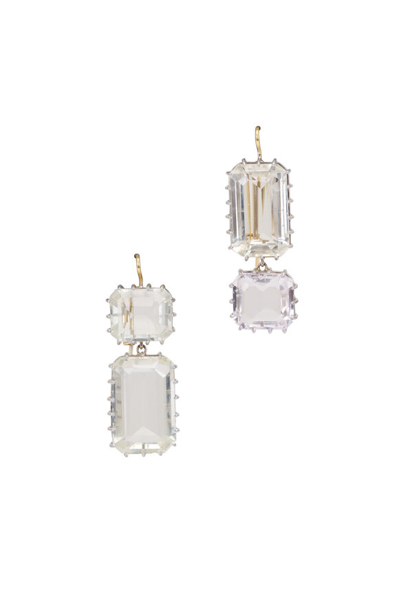 Renee Lewis 18k White Gold Rock Quartz Earring - view 1