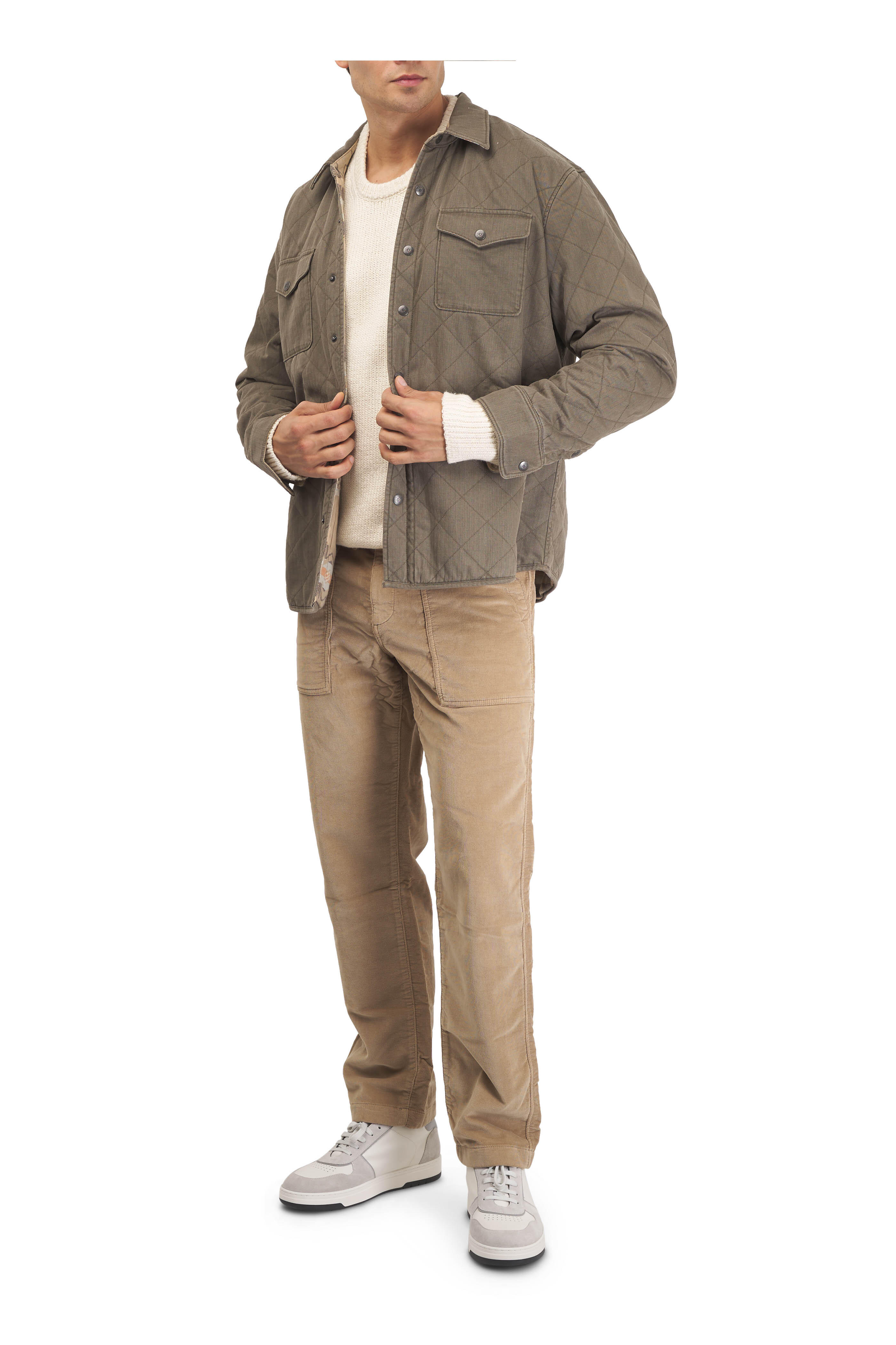 Faherty Brand - Heirloom Bone Cotton Crewneck Sweater