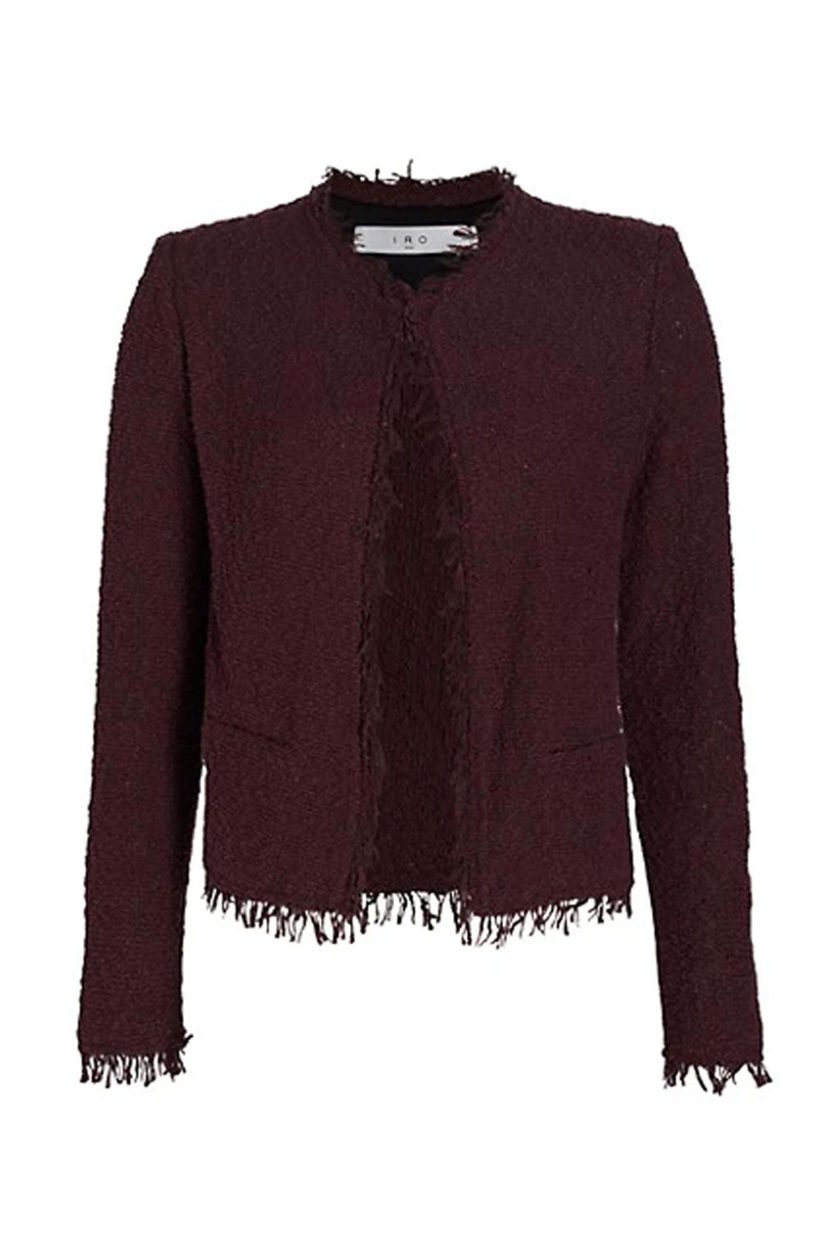 IRO - Burgundy Shavani Boucle Jacket