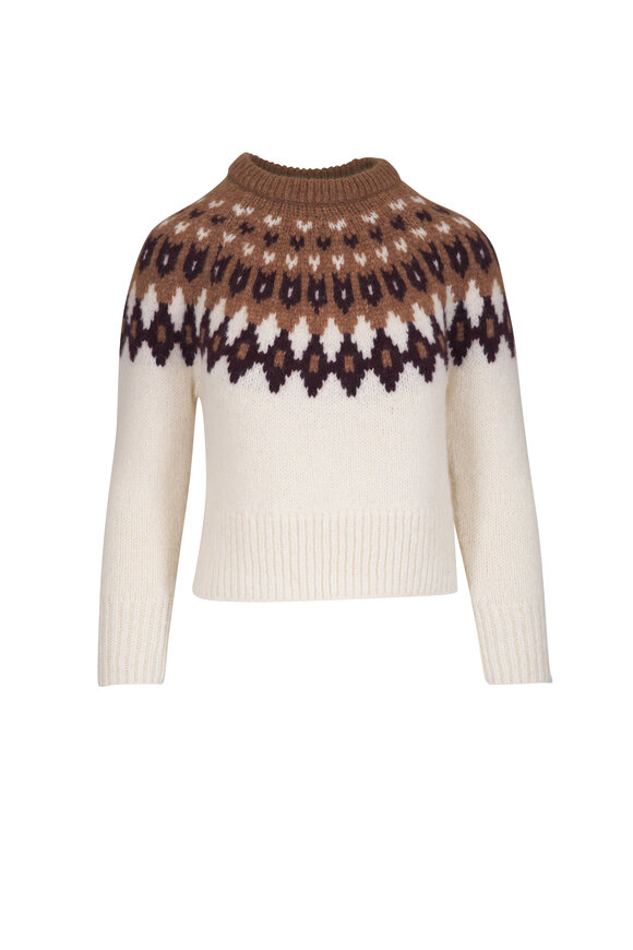 Veronica Beard - Anne Russet Multi Fairisle Pullover