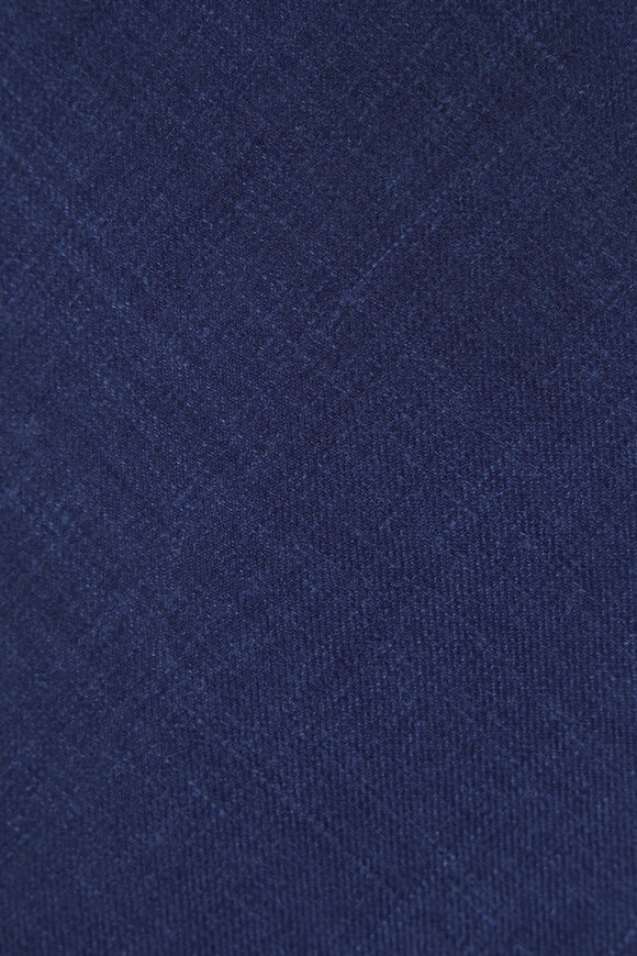 Brioni Royal Blue Silk, Cashmere & Linen Twill Necktie - view 2