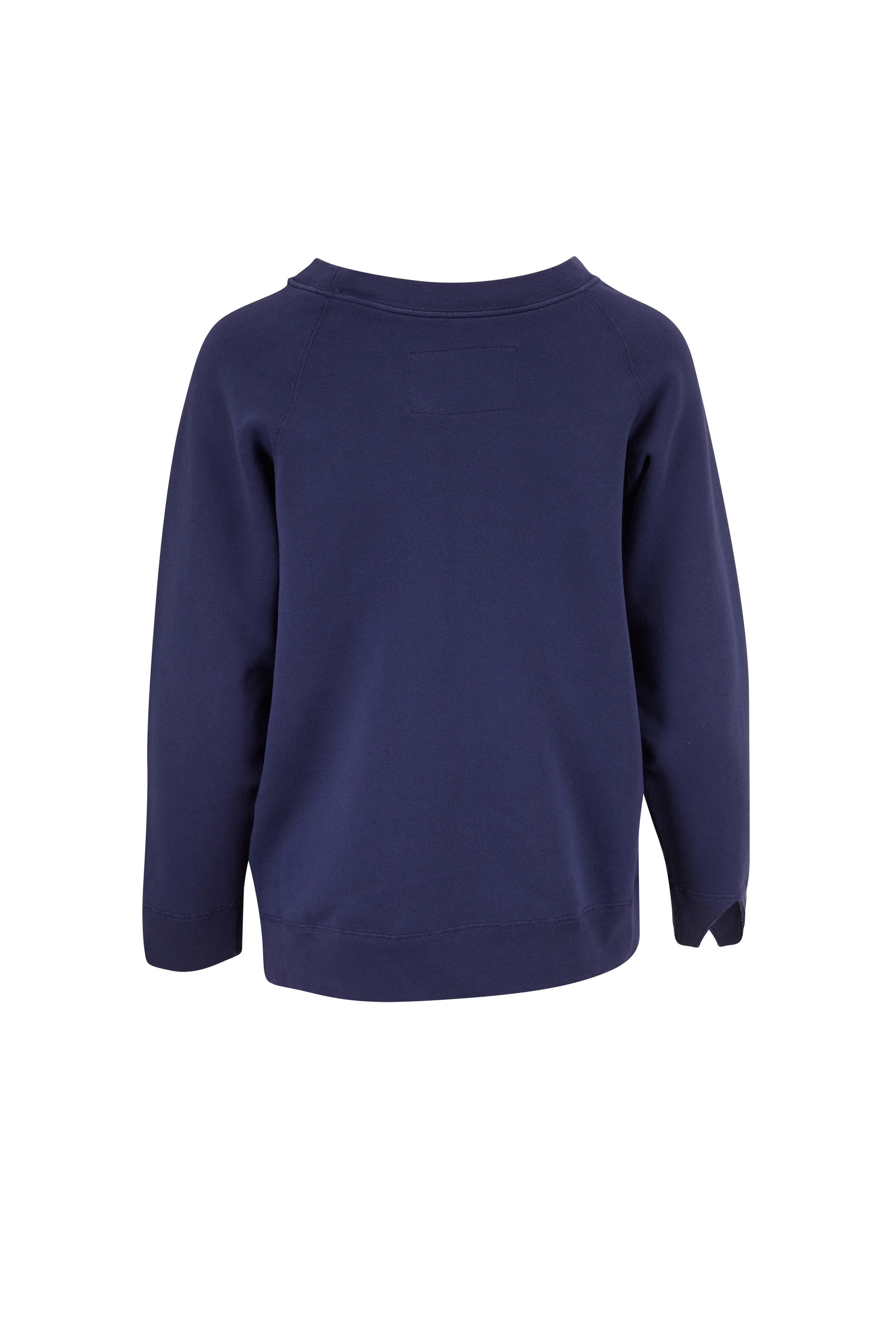 Nili Lotan - Luka French Blue Scoop Neck Sweatshirt