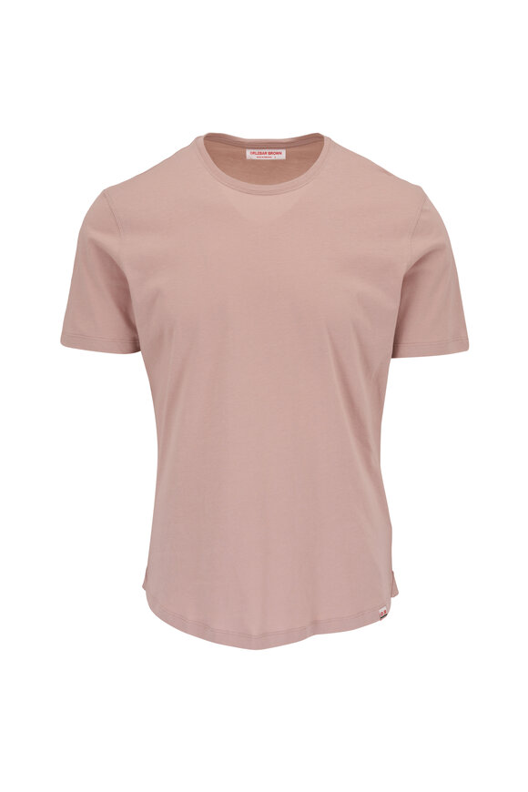 Orlebar Brown OB-T Seashell Pink Cotton & Silk T-Shirt