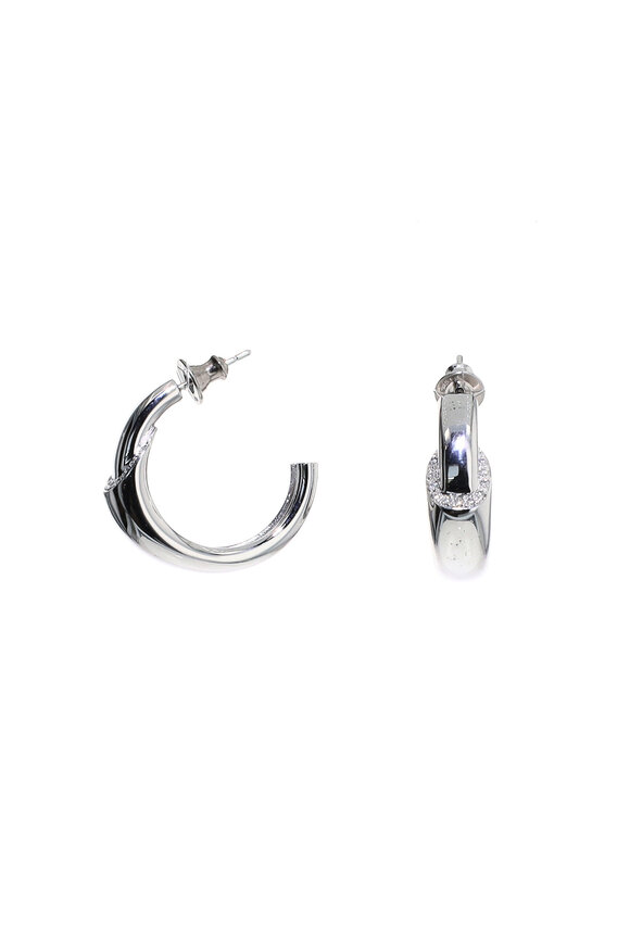 Brunello Cucinelli - Black Monili Loop Earrings | Mitchell