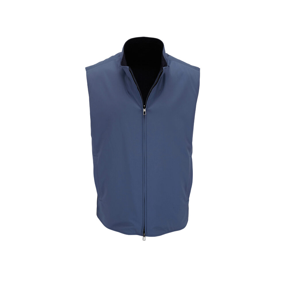 トップス ENOF city trail vest loro Loro Piana Vest Microfiber - Storm System® Navy Blue | Loro