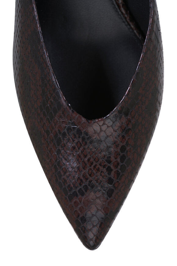 Veronica Beard Rochelle Espresso Embossed Leather Mule, 75mm - view 4