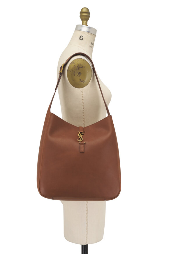 Saint Laurent Large Le 5 À 7 Supple Toasted Brown Leather Bag - view 5