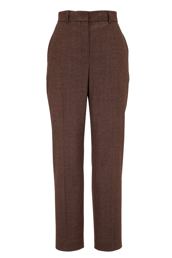 Akris - Flavin Taupe Stretch Wool Flannel Pant