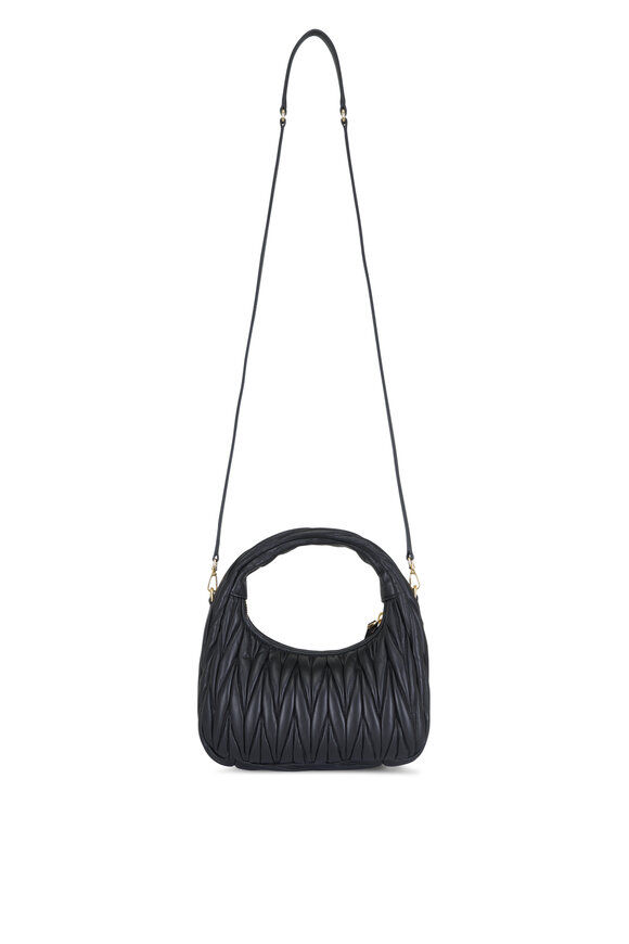 Miu Miu Small Wander Black Quilted Leather Crossbody - view 3