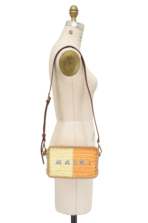 Marni Seaside Yellow & Orange Logo Camera Bag - view 5