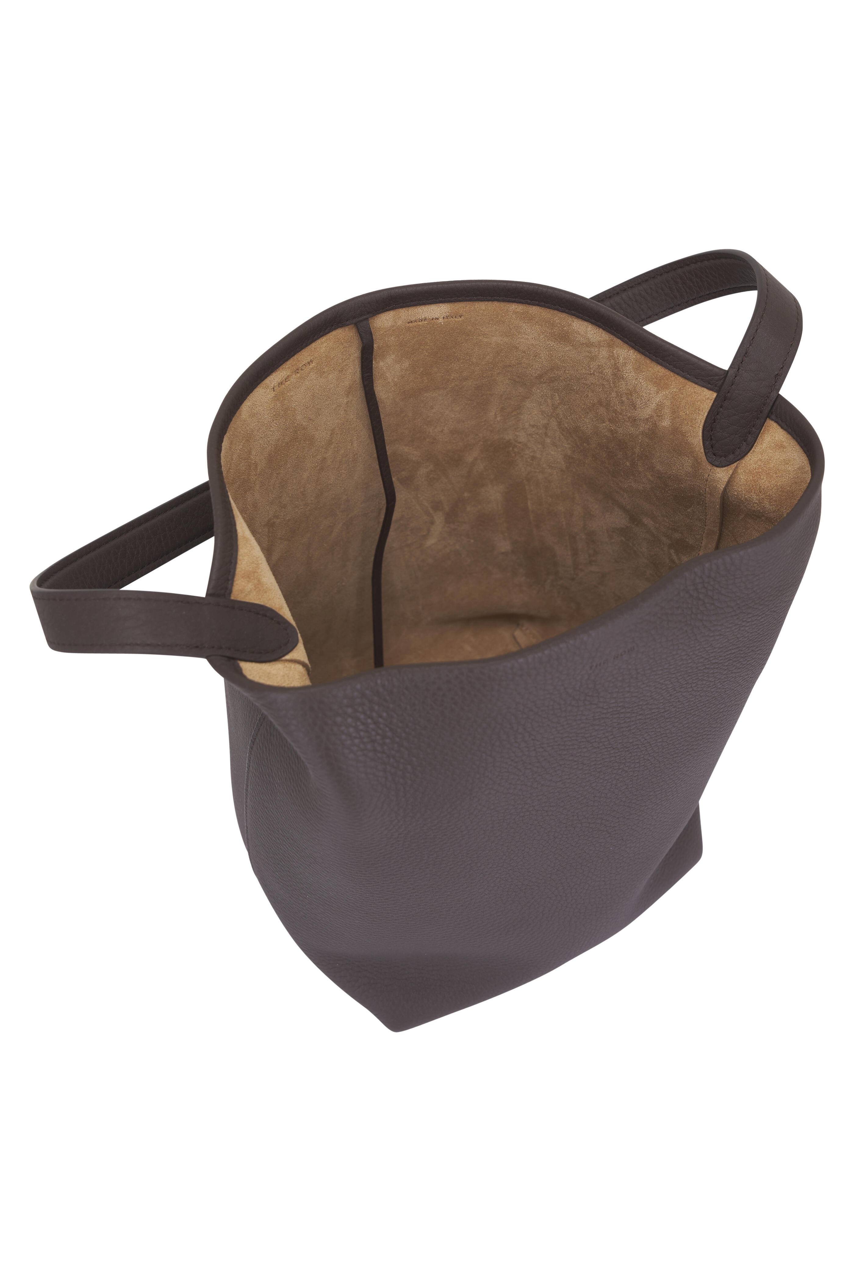 The Row - Medium N/S Park Deep Brown Leather Tote Bag