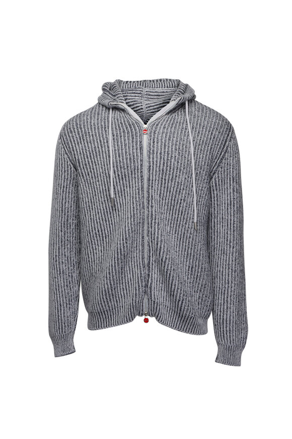 Brunello Cucinelli - Sage Green Ribbed Cotton Hoodie