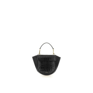 Cordelia Wandler Bags - Hortensia Crocodile Trapeze Bag in Black Crocodile