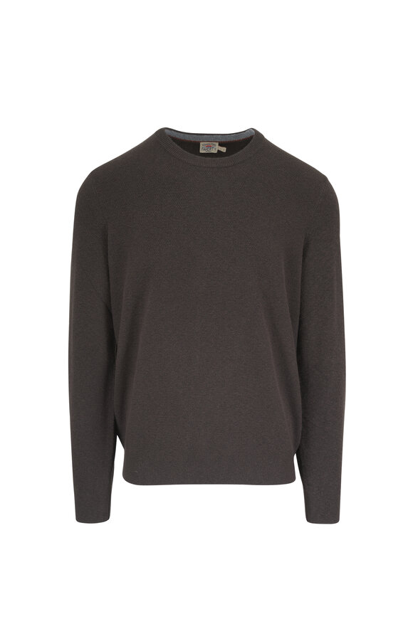 Faherty Brand Jackson Coast Brown Crewneck Sweater - view 1