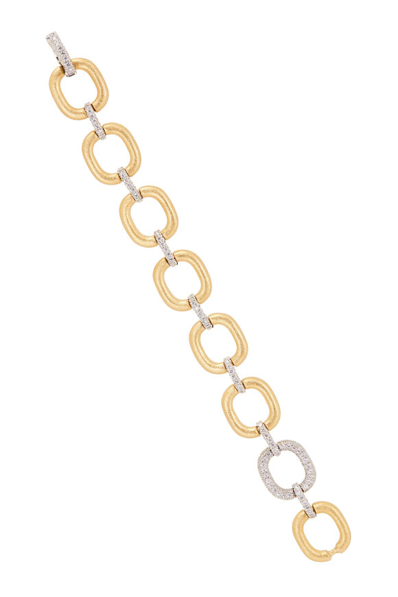 Aaron Henry Yellow Gold Diamond Link Bracelet