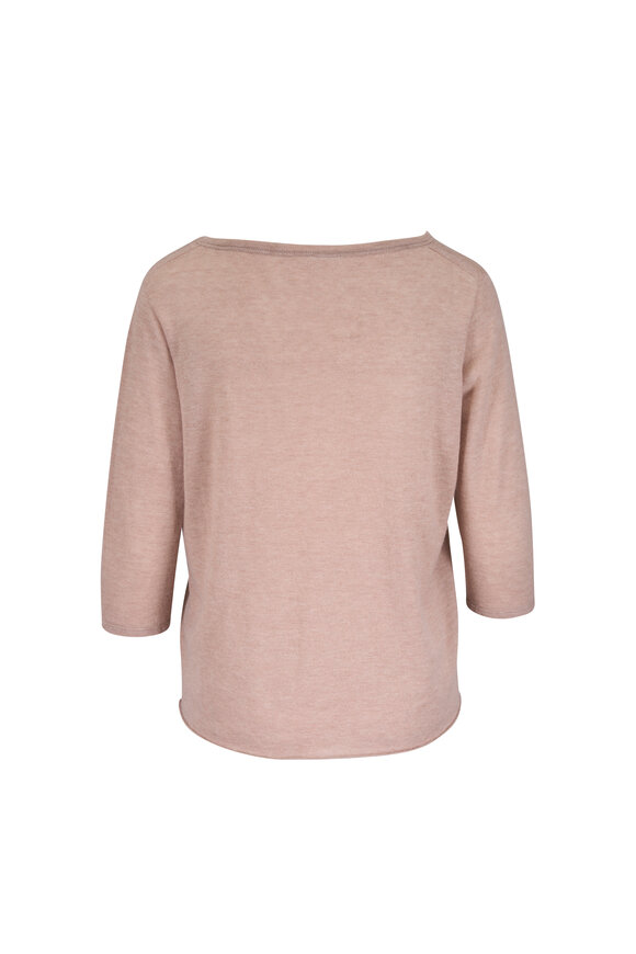 Majestic Cord Chiné Cashmere V-Neck T-Shirt - view 3