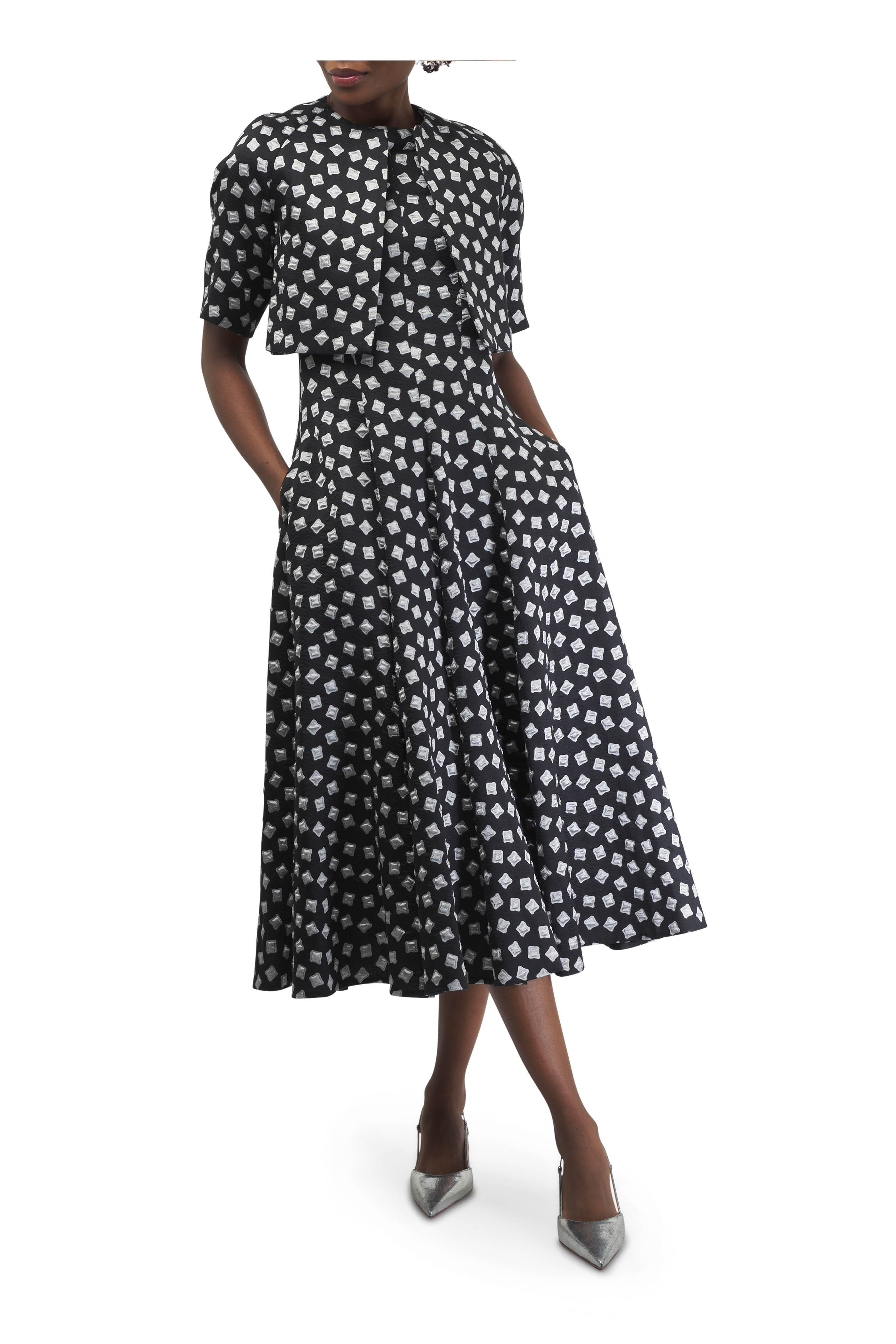 Talbot Runhof - Ravioli Black Jacquard Jacket