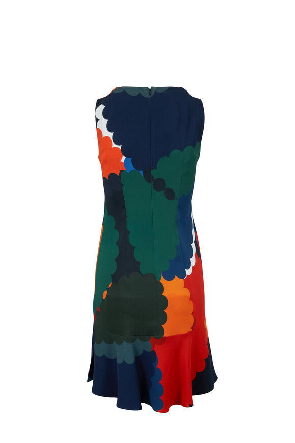 Akris Punto - Malt Multicolor Bold Print Sleeveless Shift Dress