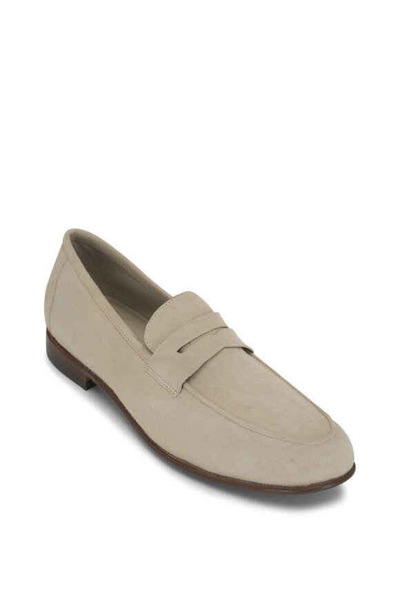 Ron White Kenneth Beige Suede Penny Loafer