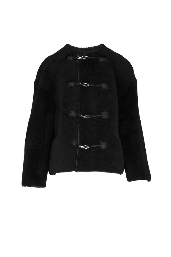 Totême - Black Teddy Shearling Clasp Jacket