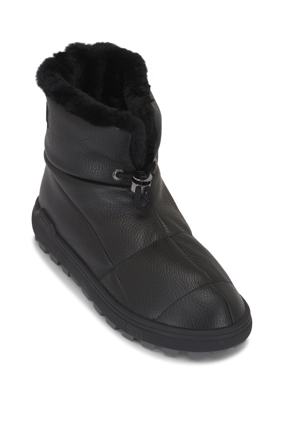 Bogner Chamonix S 16 A Black Leather Short Boot