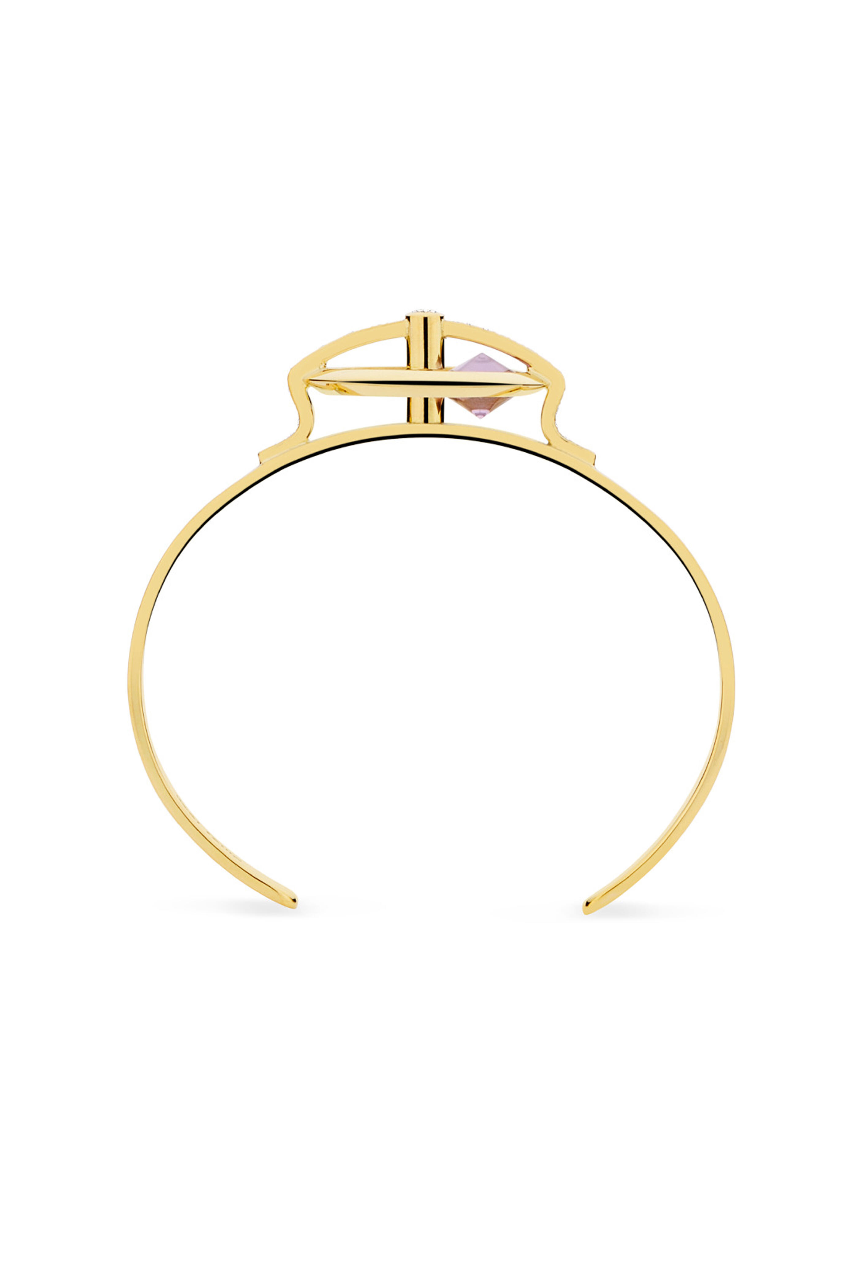 Yael Sonia - Amethyst Spinning Top Spinning Cuff Bracelet