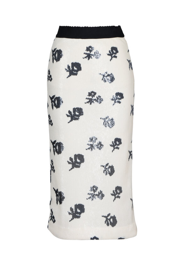 Essentiel Antwerp Jorinda Black & Off-White Sequin Skirt