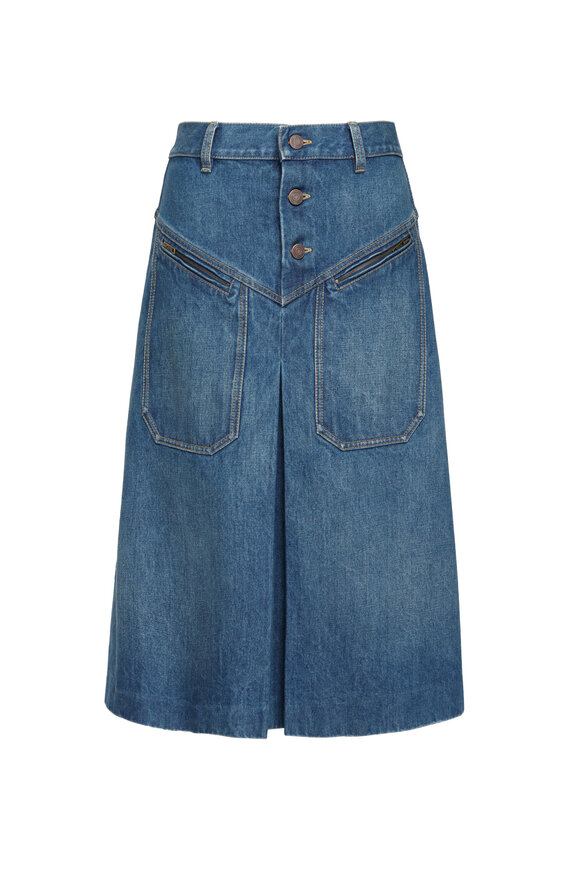 Chloé Hazy Blue Denim Skirt