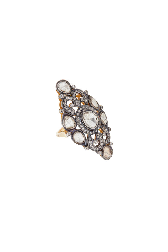 Loren Jewels - 14K Gold & Silver Diamond Ring