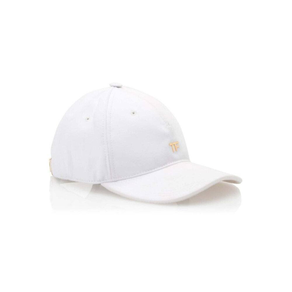 Tom Ford - Cotton Canvas Baseball Cap in White | Mitchell Stores