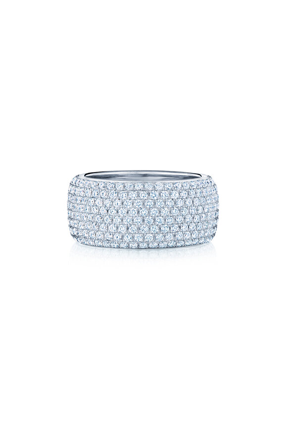 Kwiat 18k White Gold Moonlight 8 Row Pave Diamond Ring - view 1