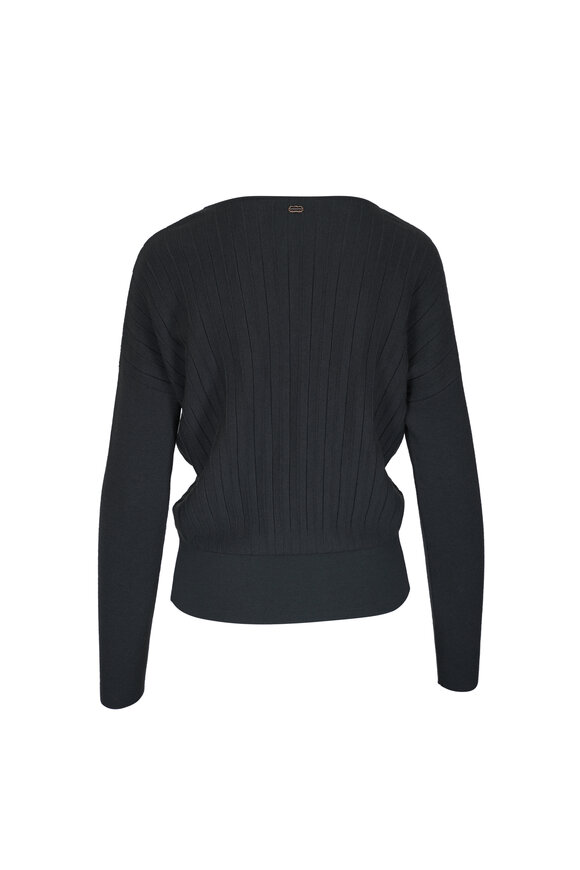 Agnona Bottle Green Plisse Sweater - view 4