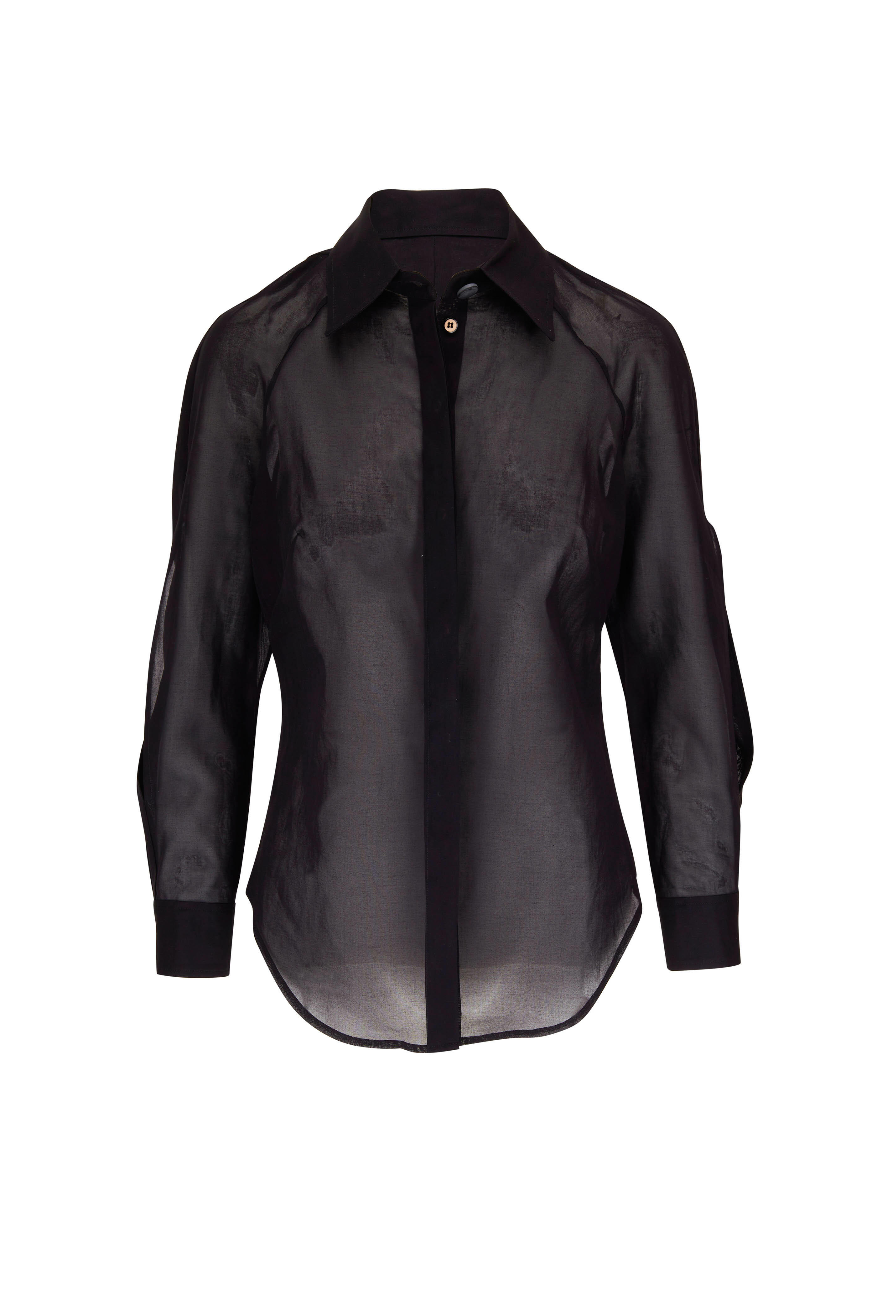 KZ_K Studio - Glazing Black Sheer Raglan Blouse | Mitchell Stores