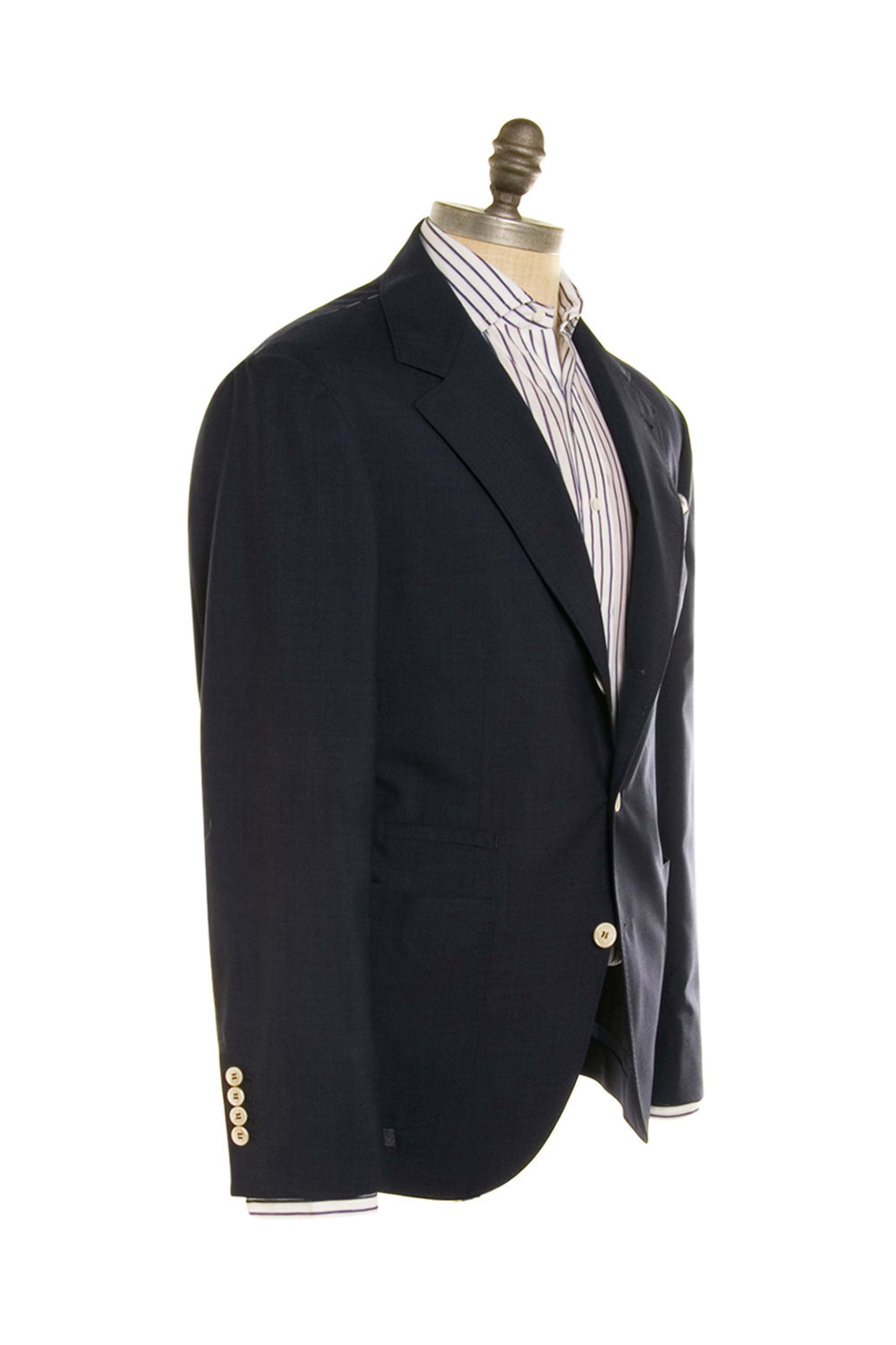 Brunello Cucinelli - Navy Plaid Lightweight Sportcoat