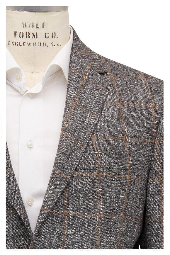 Maurizio Baldassari - Gray & Tan Windowpane Sportcoat