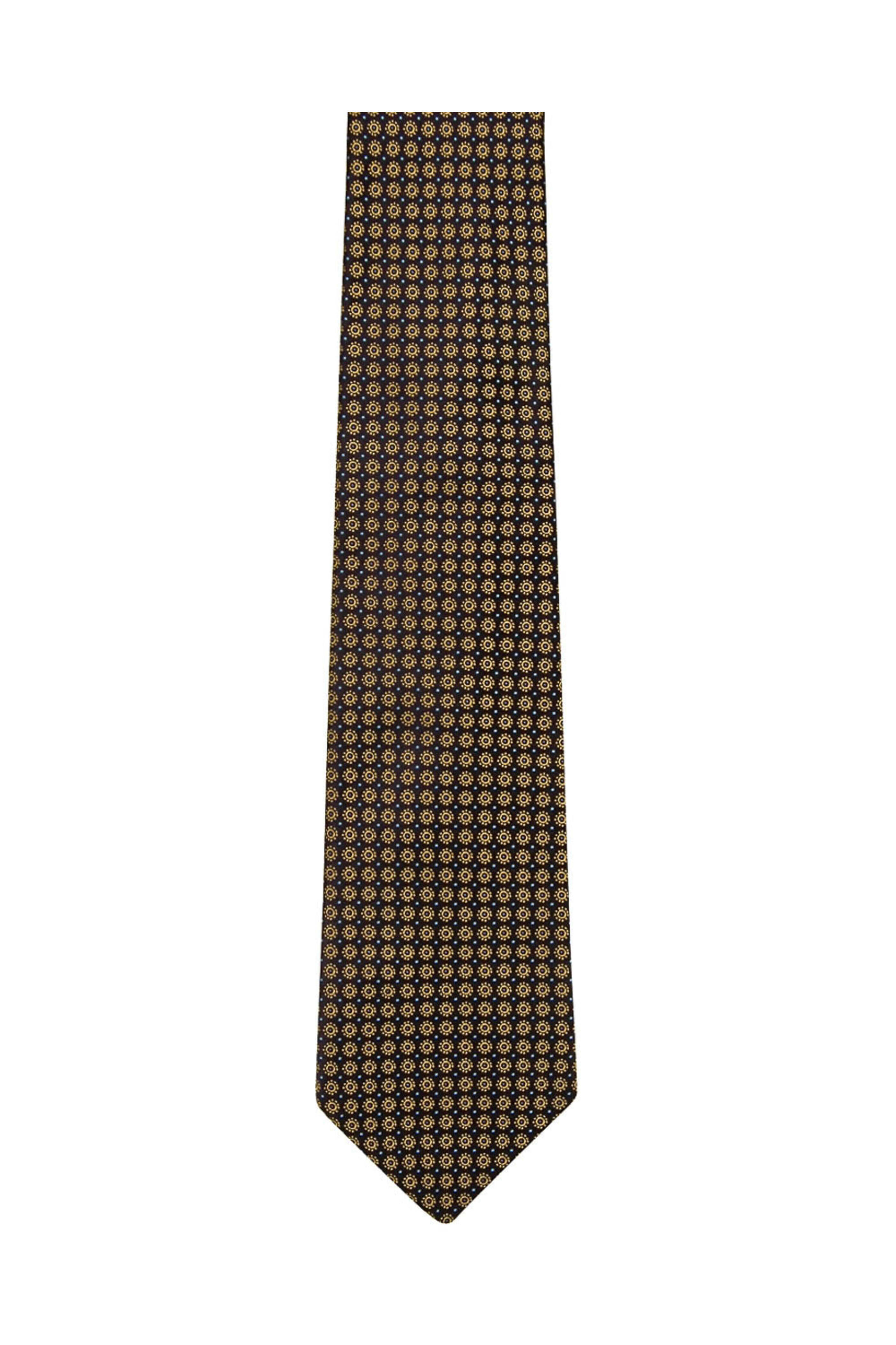 Kiton - Navy with Yellow and Blue Floral Tie