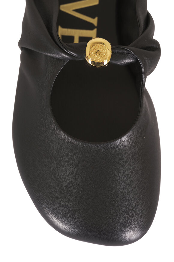 Loewe Pebble Soft Black Leather Mule - view 5