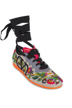 関税送料込★Valentino Garavani ロイコチェリースニーカー Valentino Garavani - Royco White & Red Cherry Print Low Top